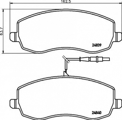 HELLA PAGID 8db355013871 -  Комплект тормозных колодок, дисковый тормоз